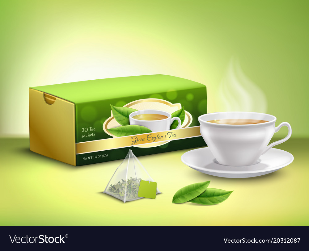 green tea box design