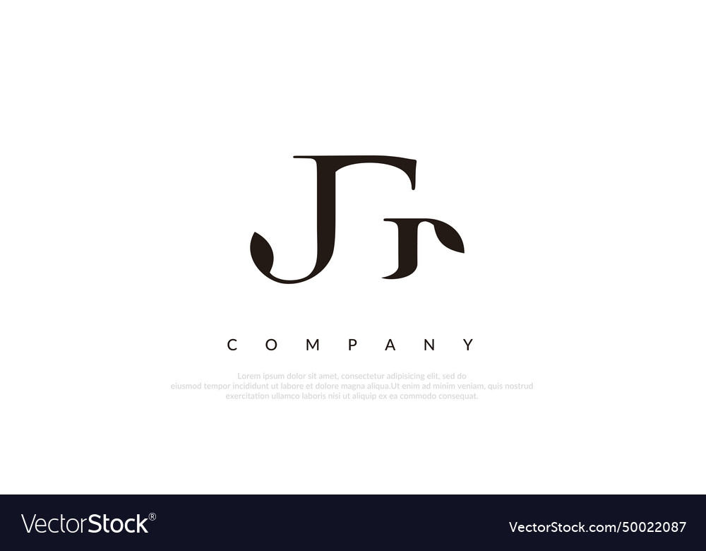 Initial jg logo design Royalty Free Vector Image