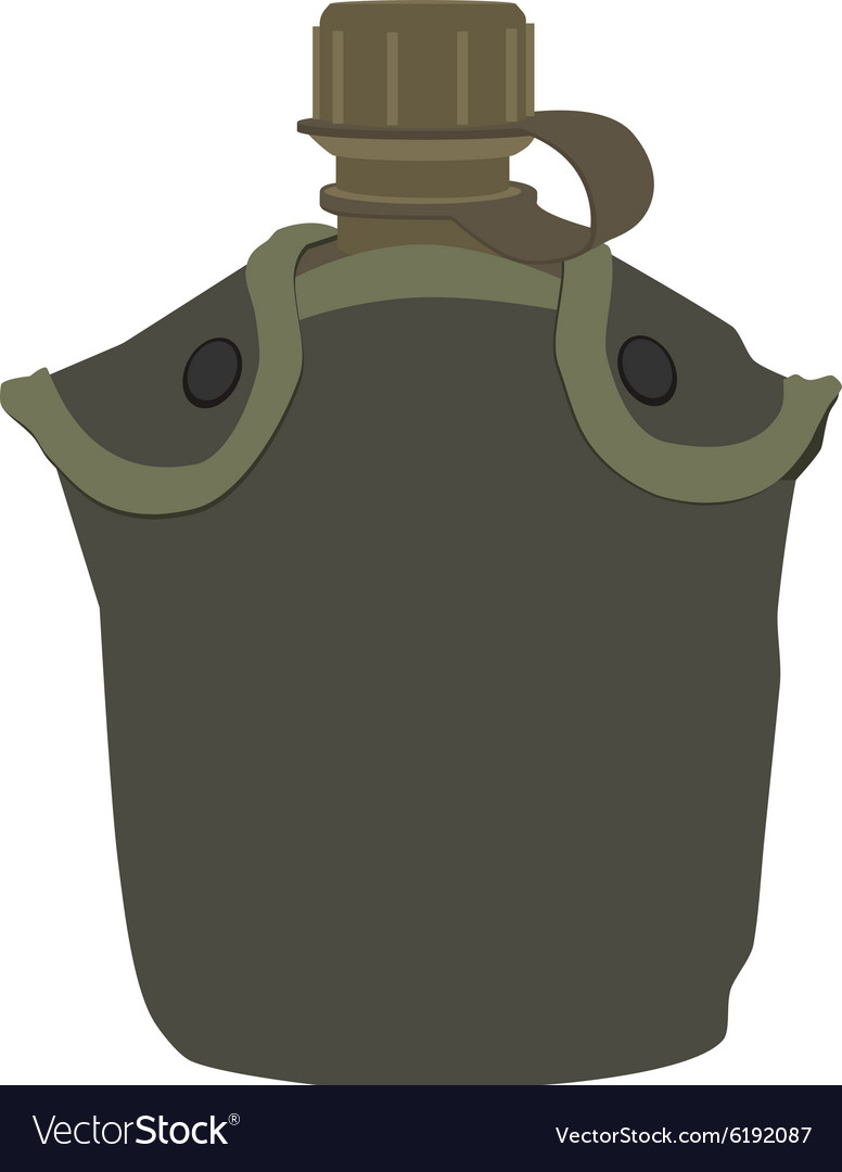 Military canteen Royalty Free Vector Image VectorStock