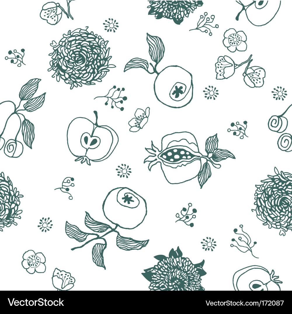 Nature seamless pattern Royalty Free Vector Image