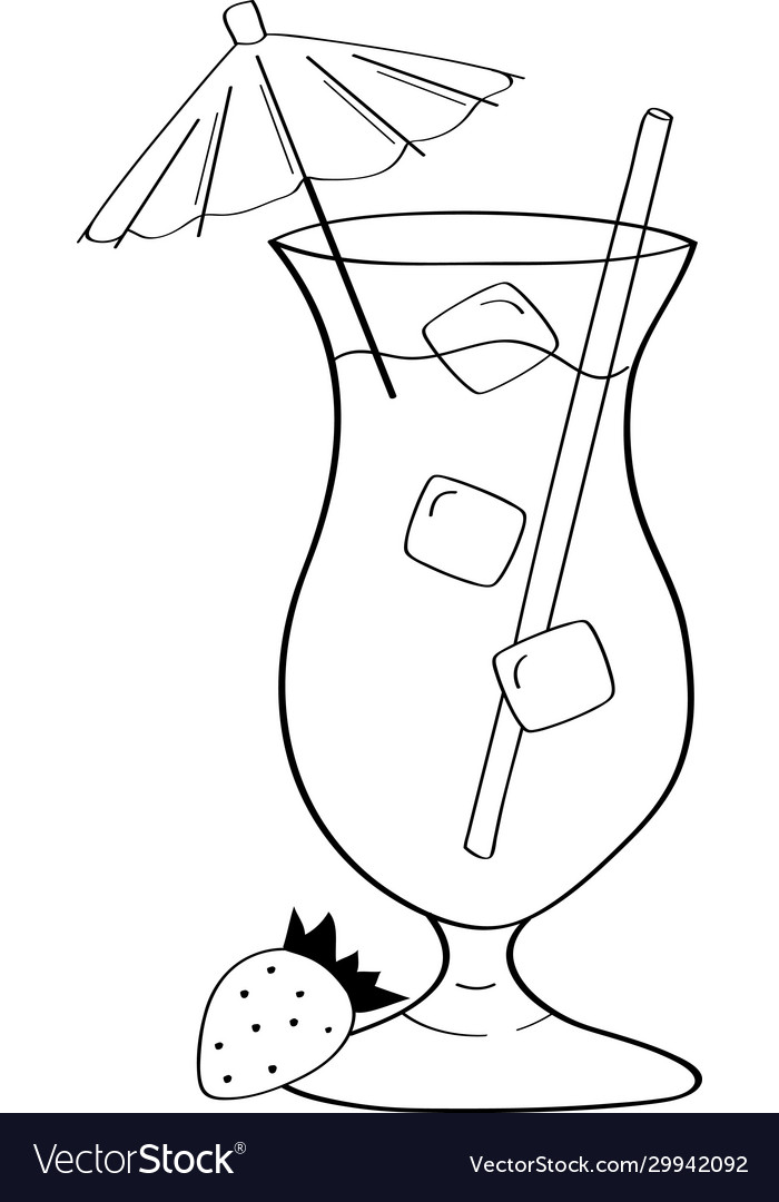 Drawn cocktail drink