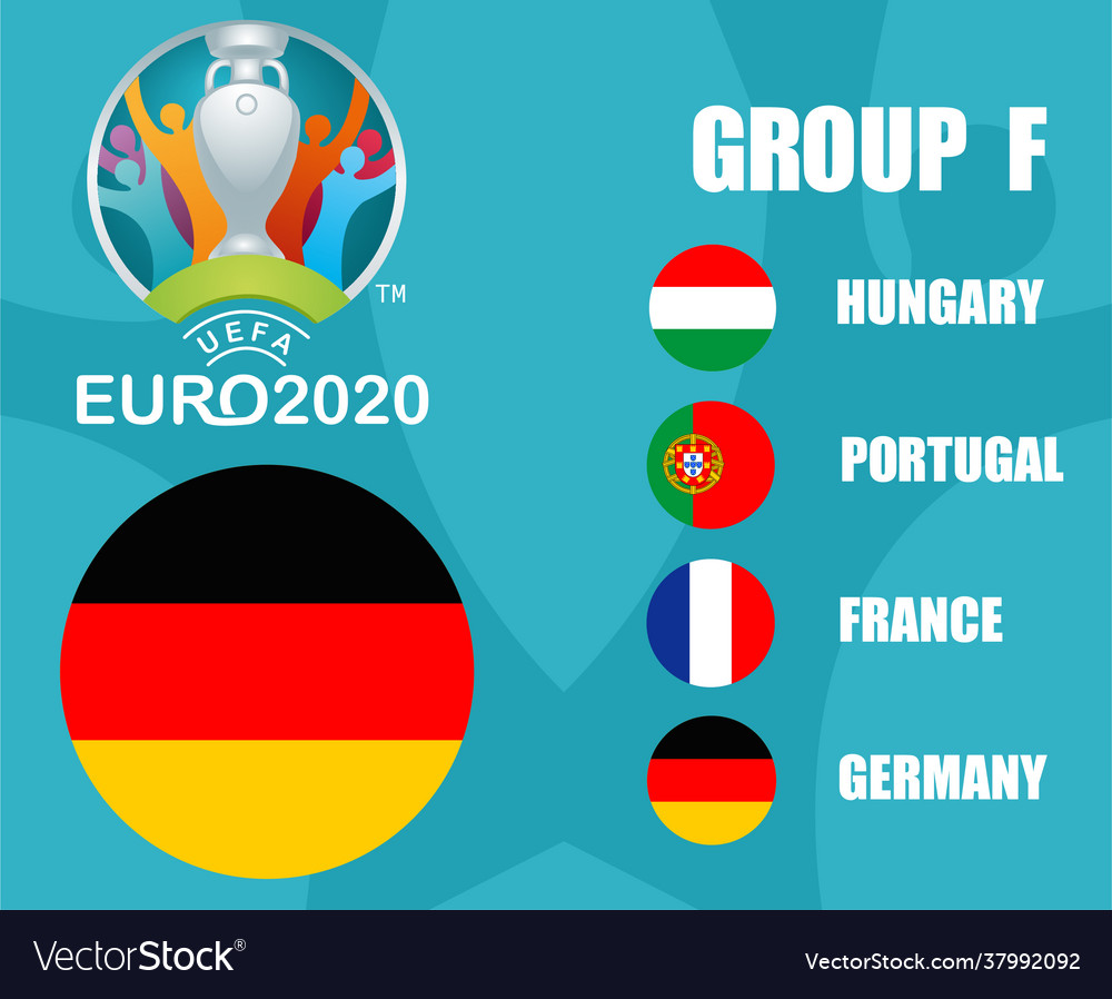 Euro 2020 group f germany Royalty Free Vector Image