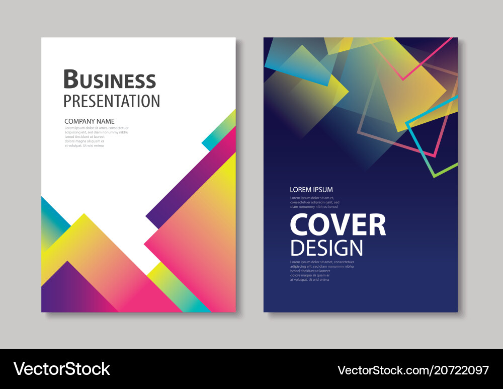 Abstract gradient modern geometric flyer and Vector Image