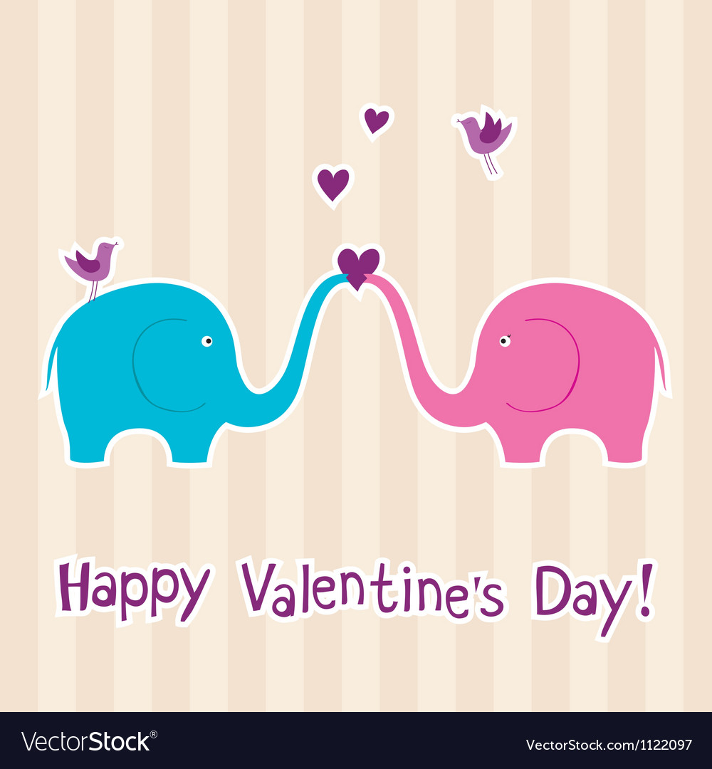 Card For Valentines Day Royalty Free Vector Image