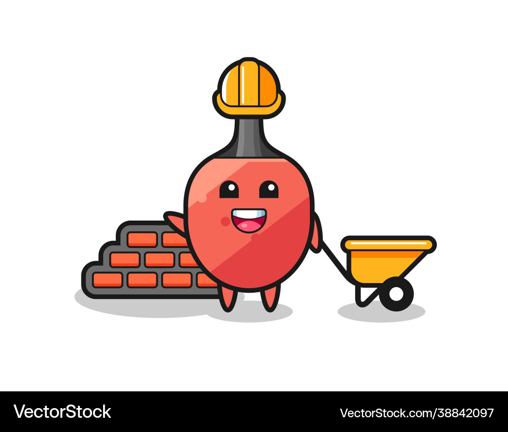 Cartoon character table tennis racket Royalty Free Vector