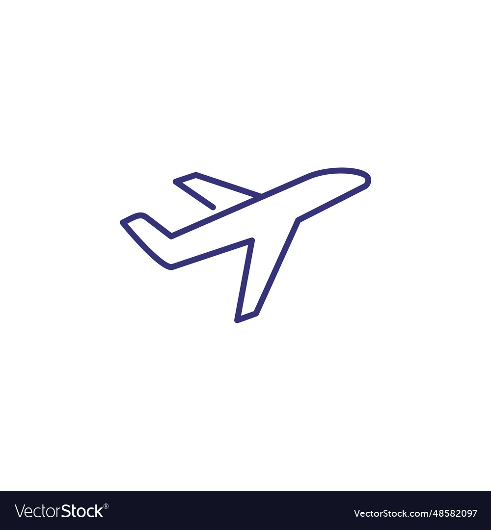 Flight line icon Royalty Free Vector Image - VectorStock