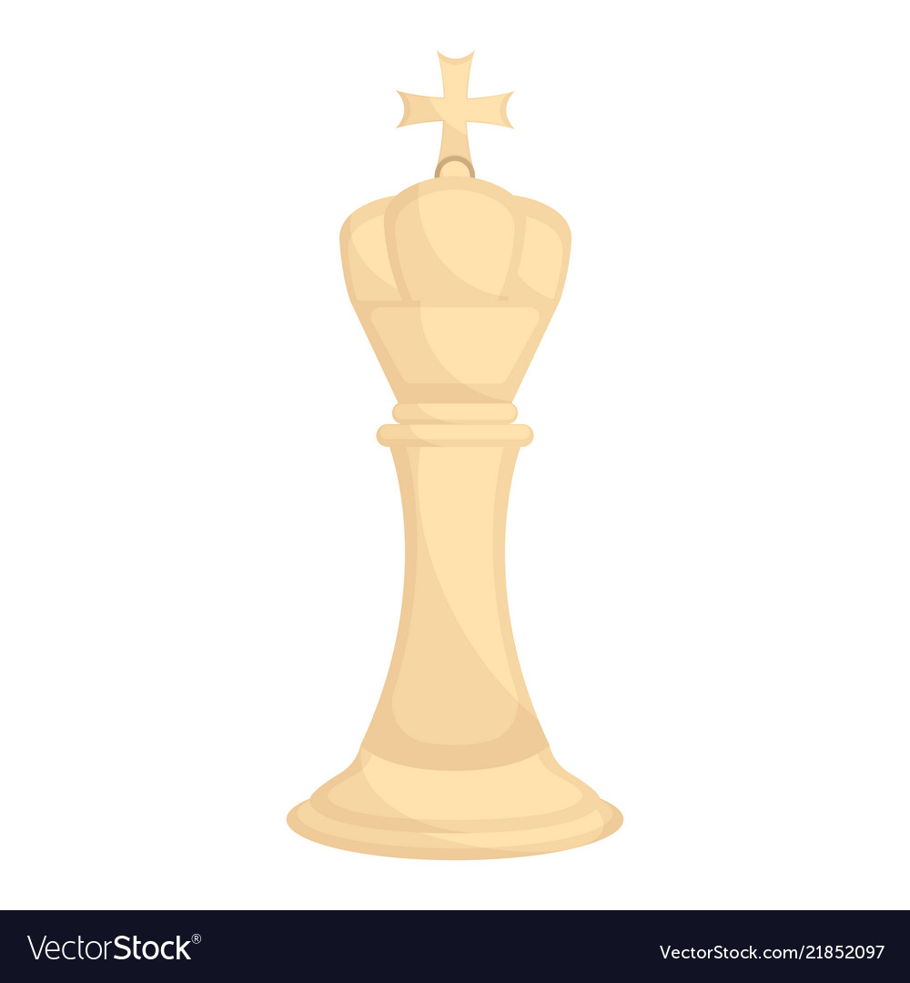 Isolated king chess piece icon Royalty Free Vector Image