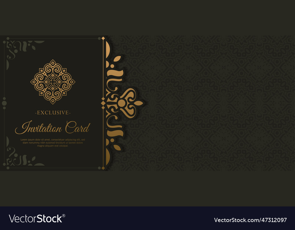Luxury invitation background style ornamental Vector Image