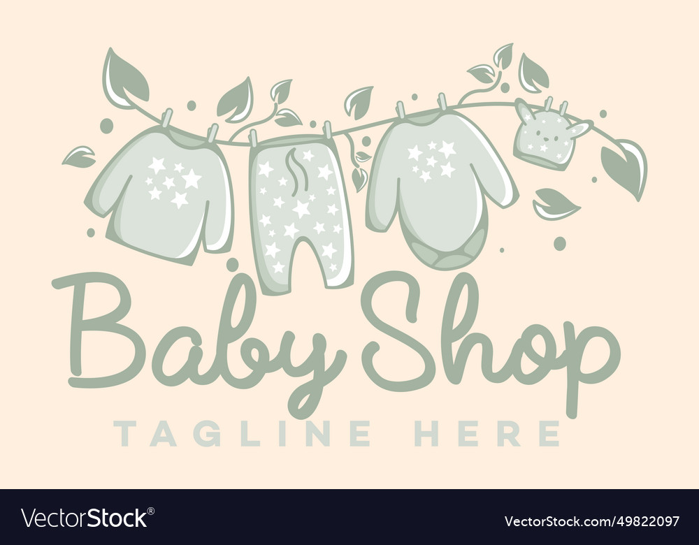 Modern Baby Shop Logo Royalty Free Vector Image