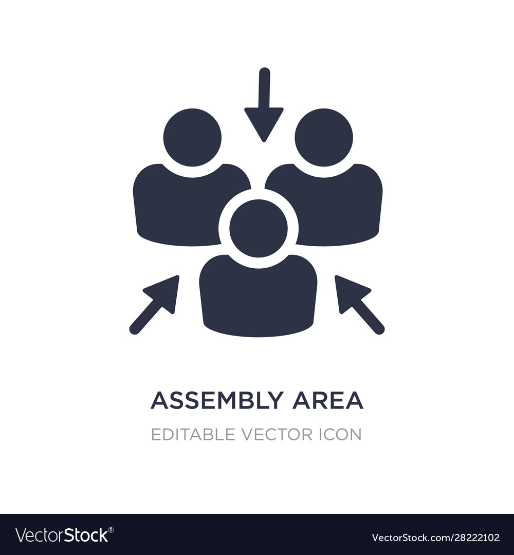 Assembly area icon on white background simple vector image Assembly area icon on white background simple