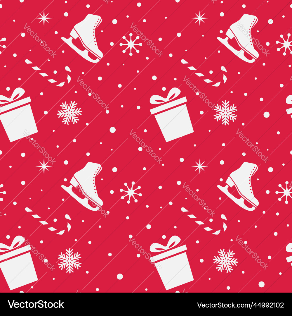 Christmas seamless pattern new year design Vector Image