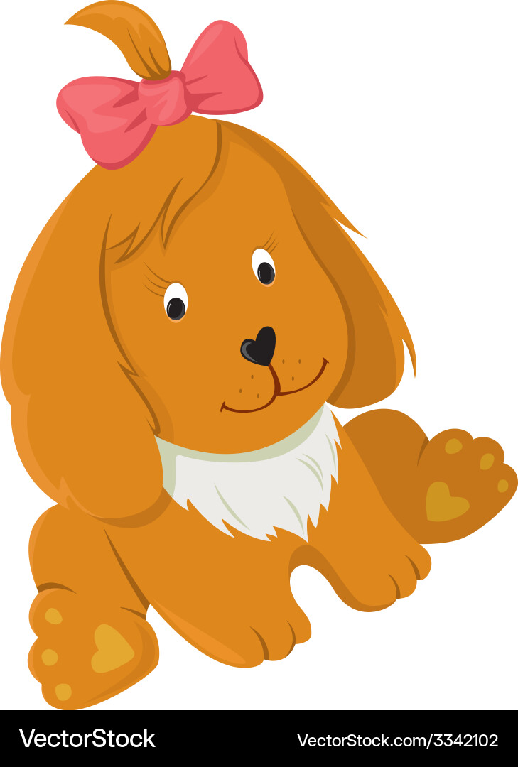 Friendly happy dog Royalty Free Vector Image - VectorStock