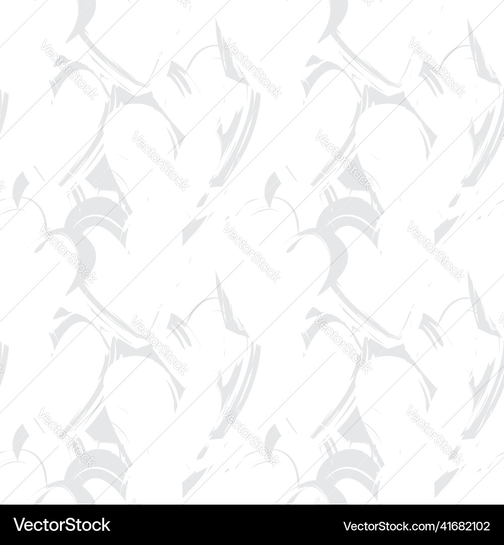 Heart shaped brush stroke seamless pattern design Vector Image