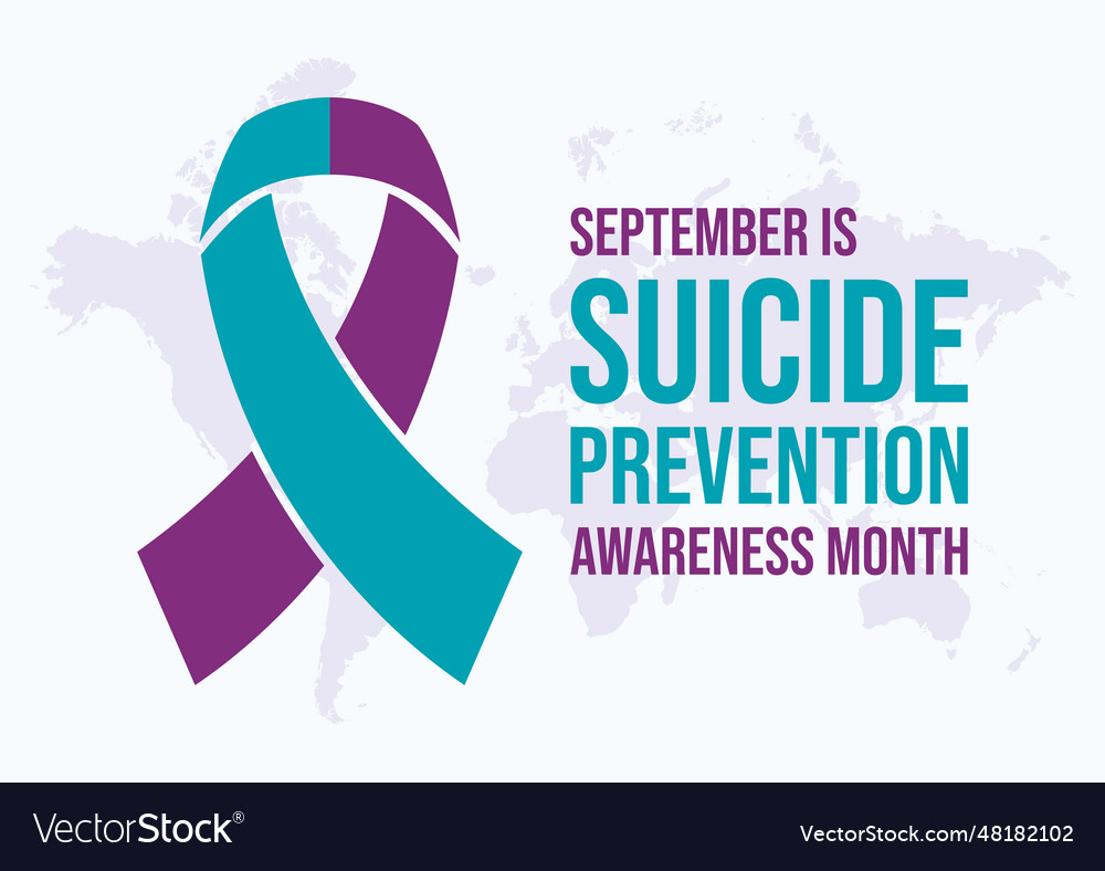 Suicide prevention awareness month poster Vector Image