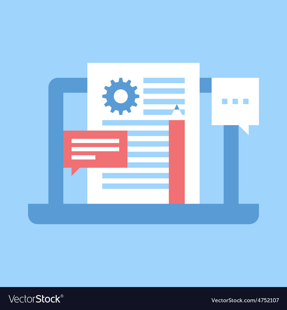 Blog management. Блог вектор