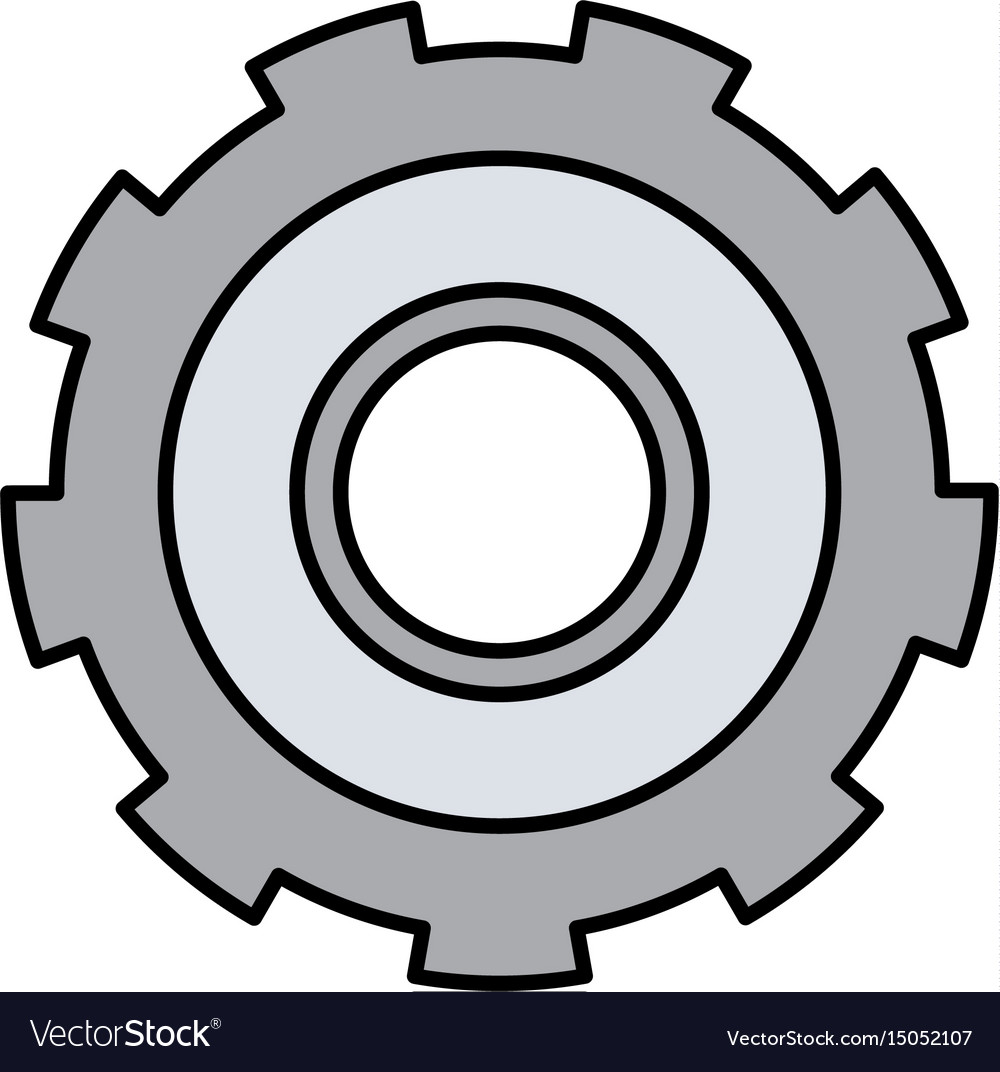 Colorful silhouette of gear of wheel Royalty Free Vector