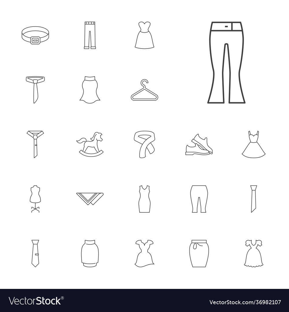 Dress Icons Royalty Free Vector Image - Vectorstock