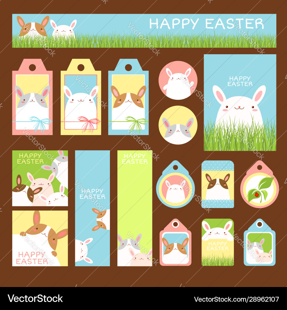 Easter set for scrapbooking Royalty Free Vector Image