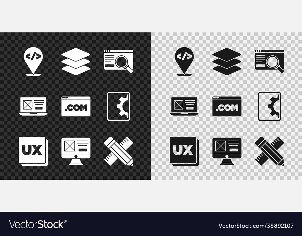 Set front end development layers ui or ux design Vector Image