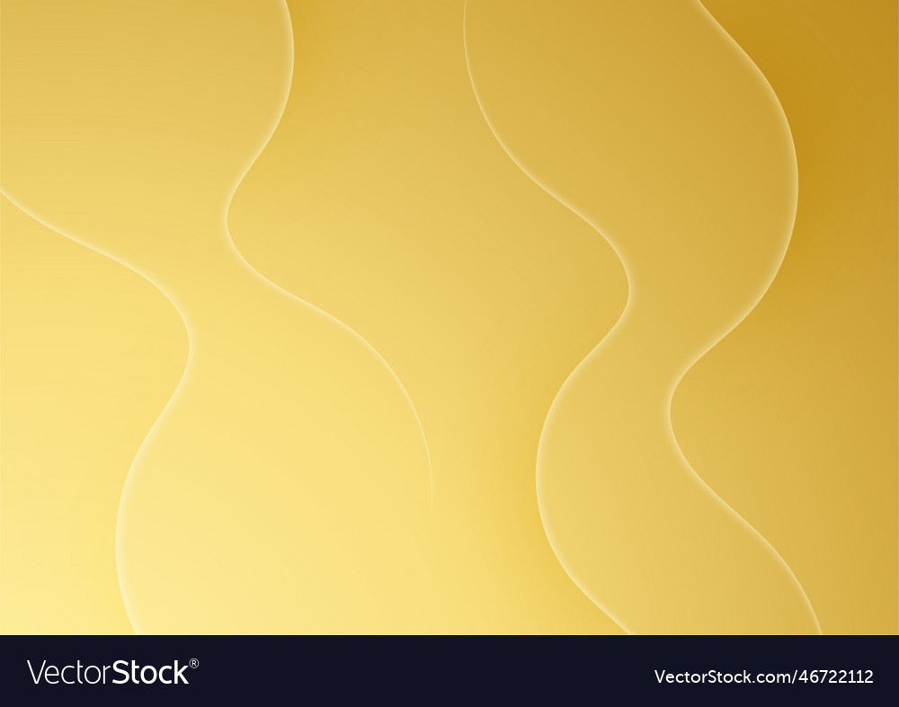 Abstract wave gold line background golden Vector Image