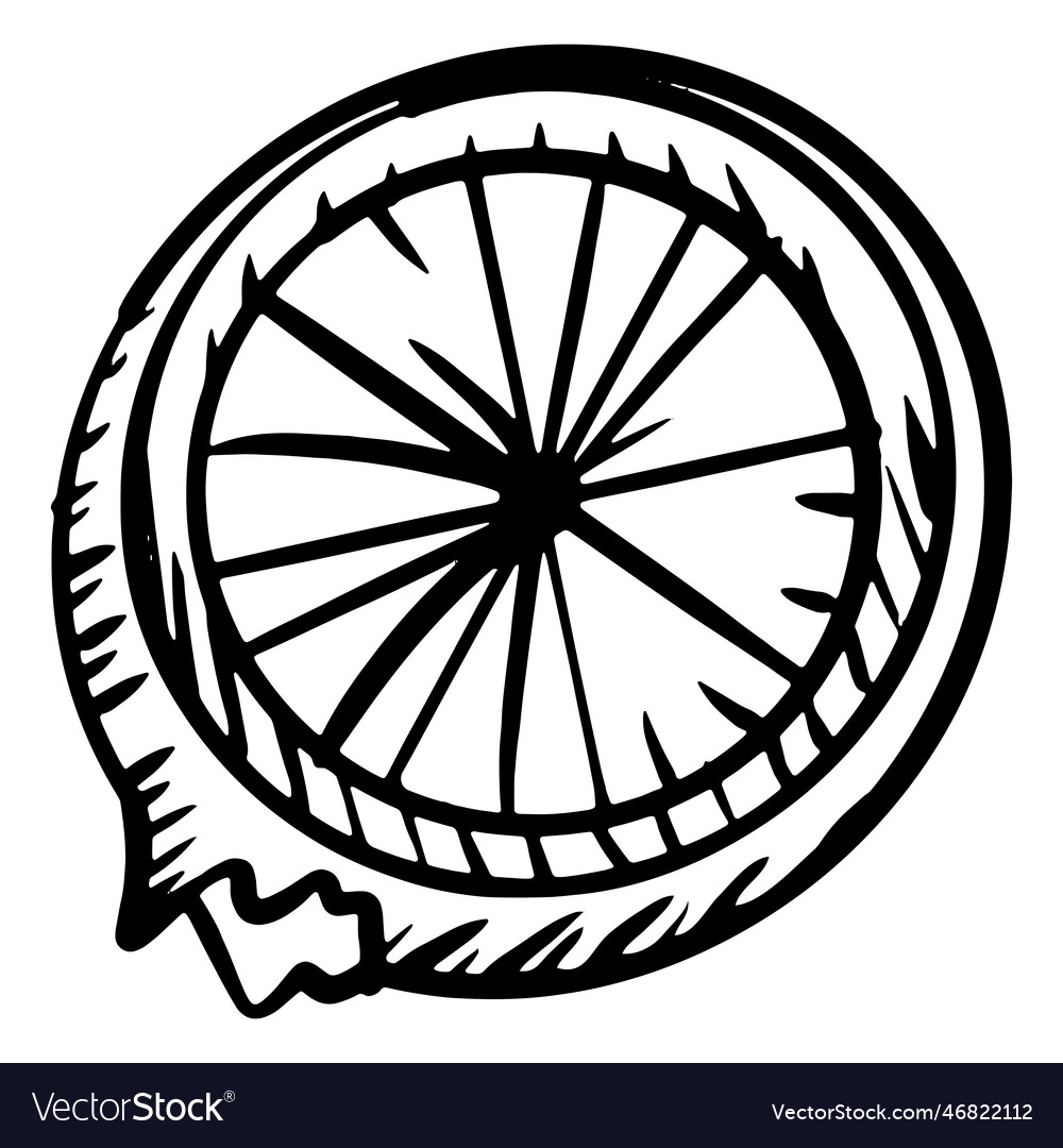 Broken wheel trash Royalty Free Vector Image - VectorStock