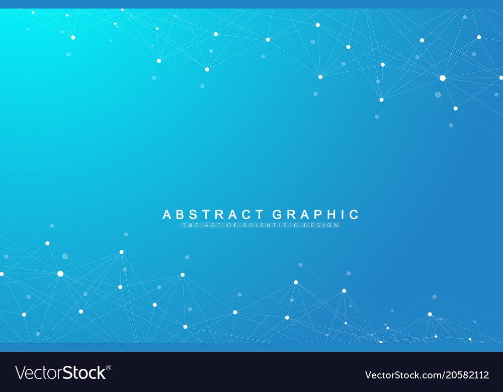 Geometric abstract background with connected line Vector Image