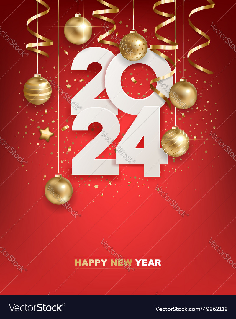Happy new year 2024 royalty free vector image vectorstock