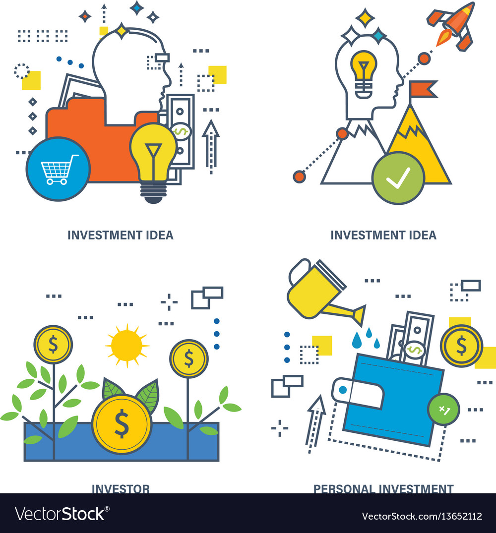 Investing types of investment the investor Vector Image