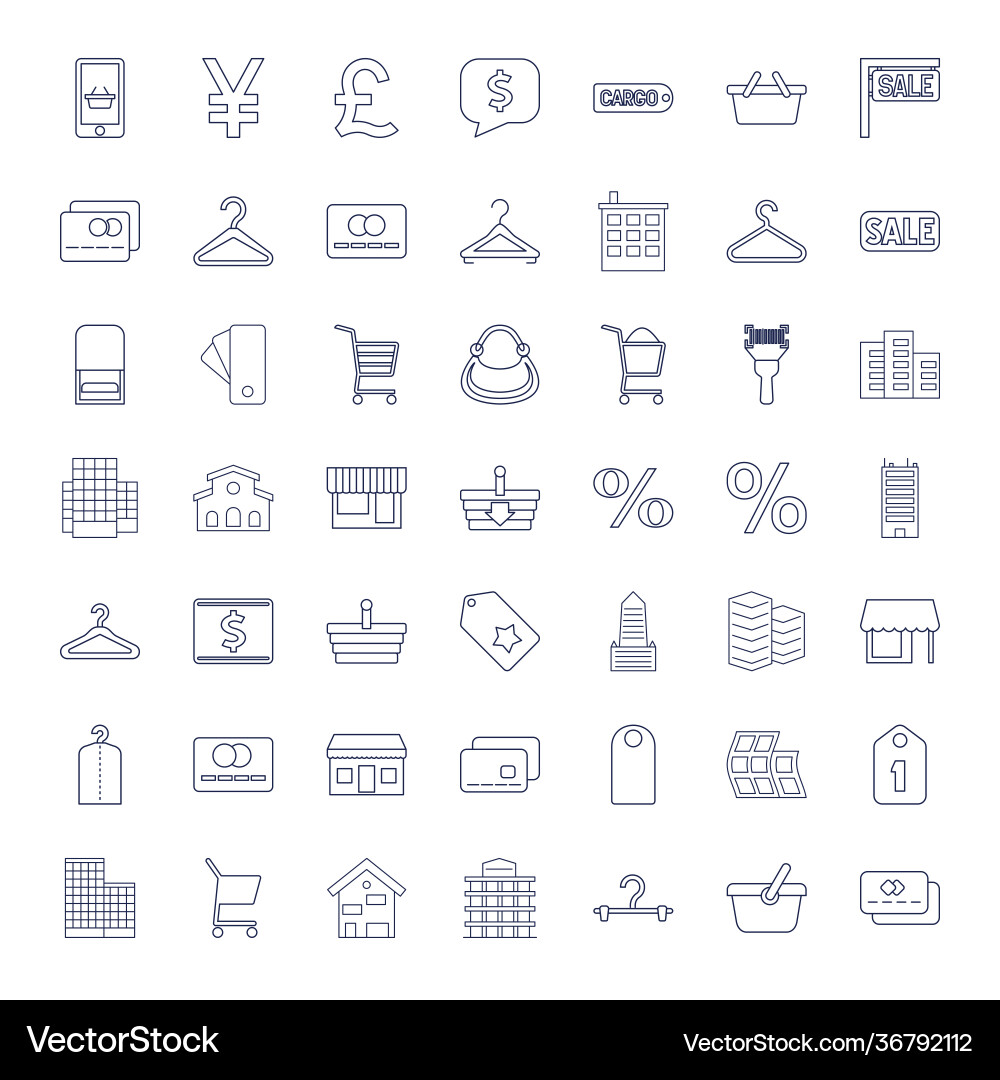 Retail icons Royalty Free Vector Image - VectorStock