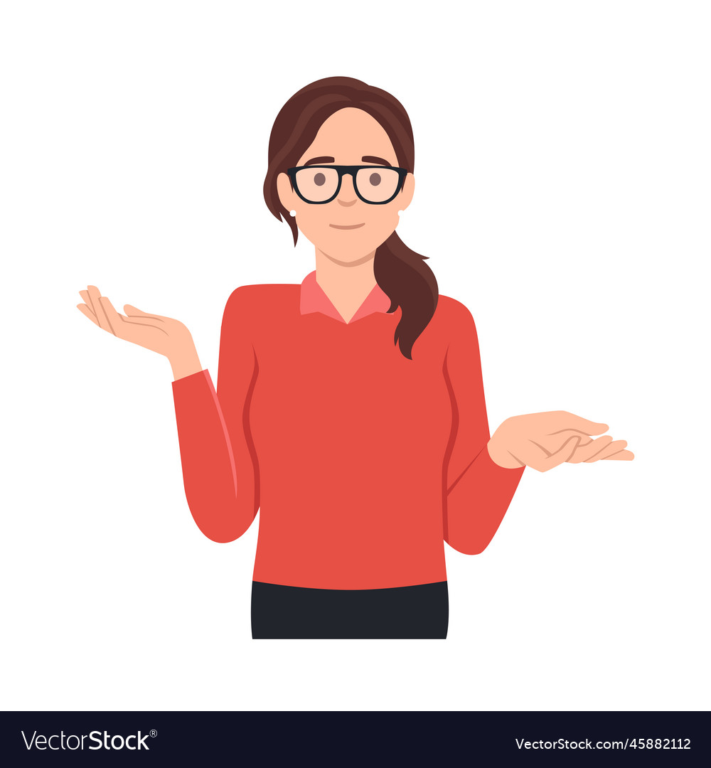 Young woman question dilemma problem concept Vector Image