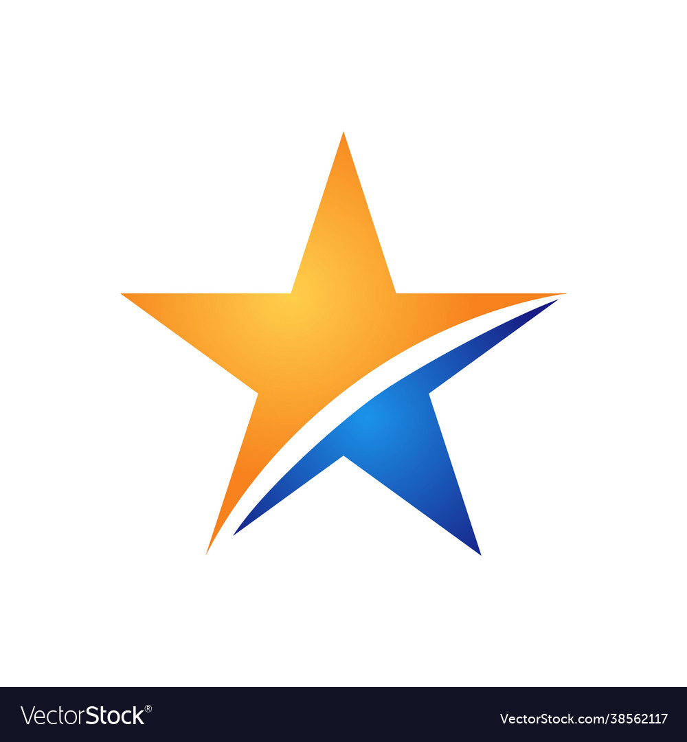 Abstract star logo icon design template simple Vector Image