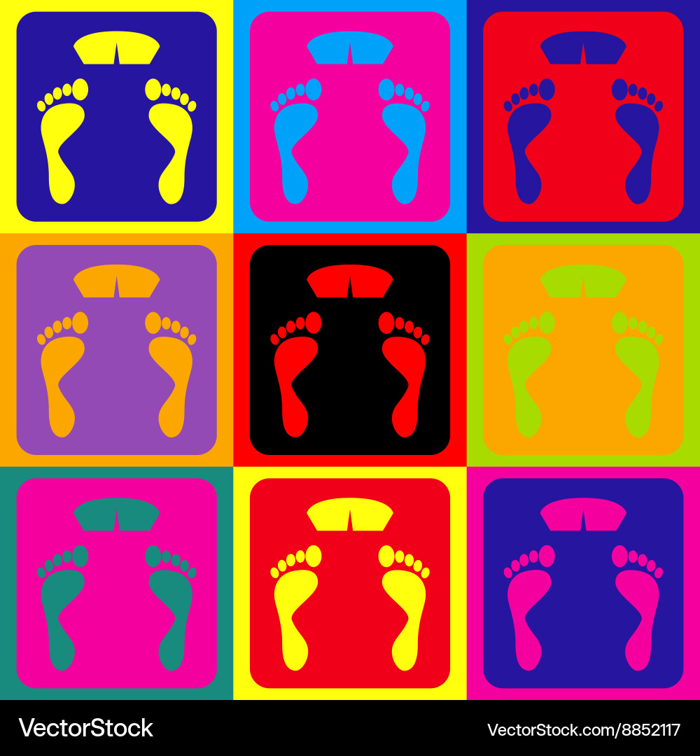 Bathroom scale sign Royalty Free Vector Image - VectorStock