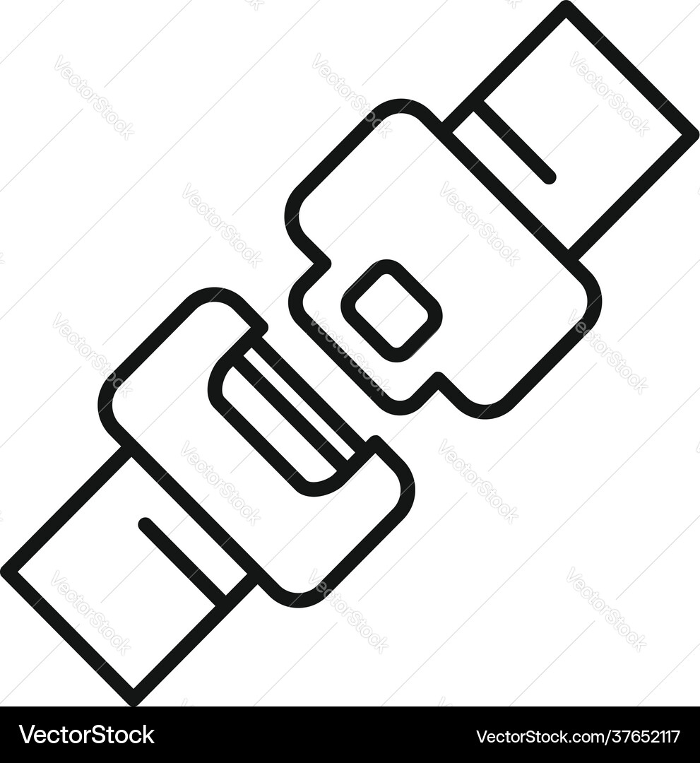 Car seat belt icon outline style Royalty Free Vector Image