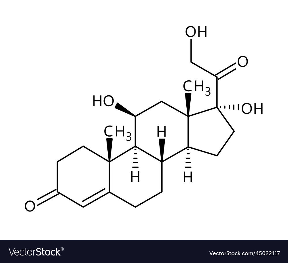 Cortisol Structural Formula Of Molecular Structure 1043