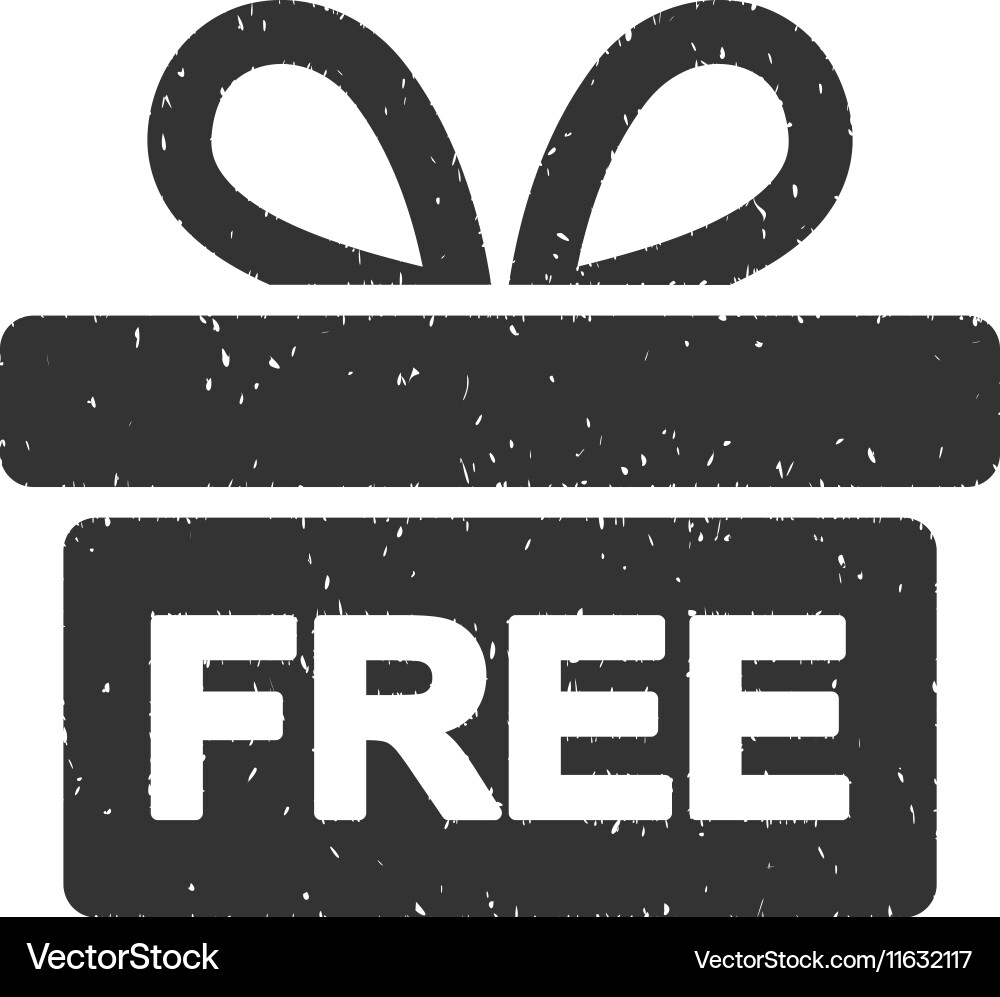Gift icon rubber stamp Royalty Free Vector Image
