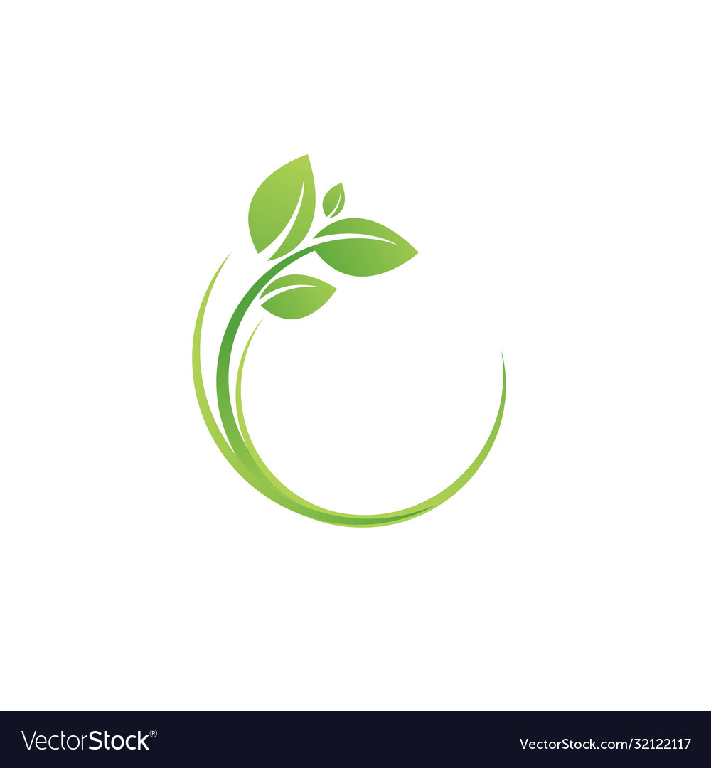 Green tree leaf ecology nature element Royalty Free Vector