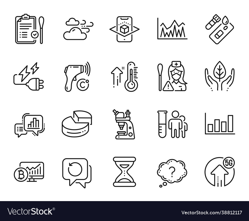 Set question mark report diagram Royalty Free Vector Image