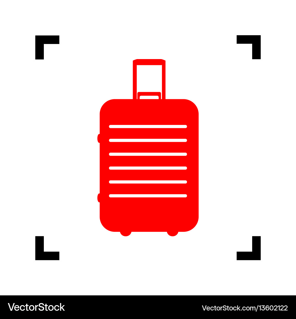 Baggage sign red icon inside Royalty Free Vector Image