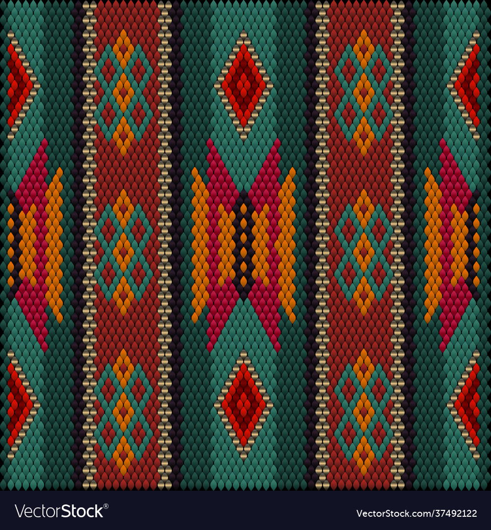 Seamless ethnic ornament for fabrics interiors Vector Image