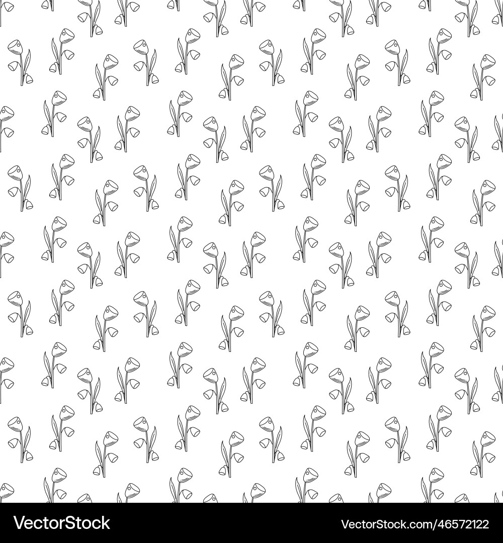 Seamless pattern with flower abstract Royalty Free Vector