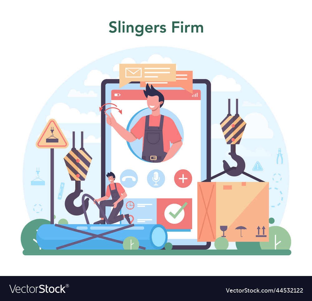 Slinger online service or platform professional Vector Image