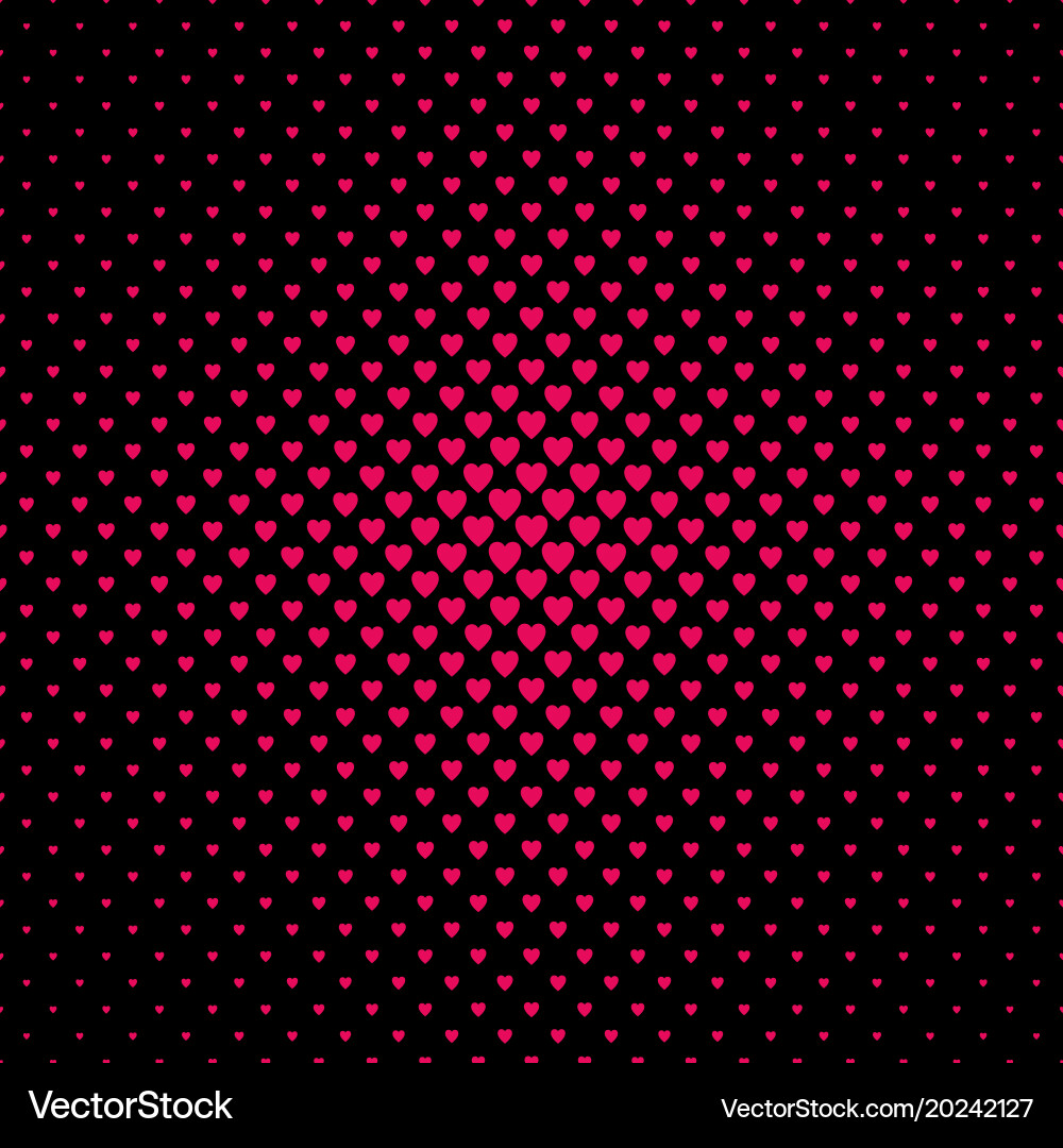Abstract halftone heart background pattern - love Vector Image