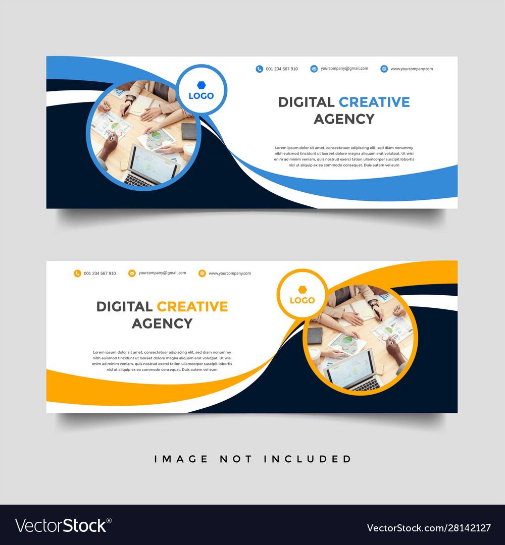 Creative Business Facebook Cover Template Vector Image