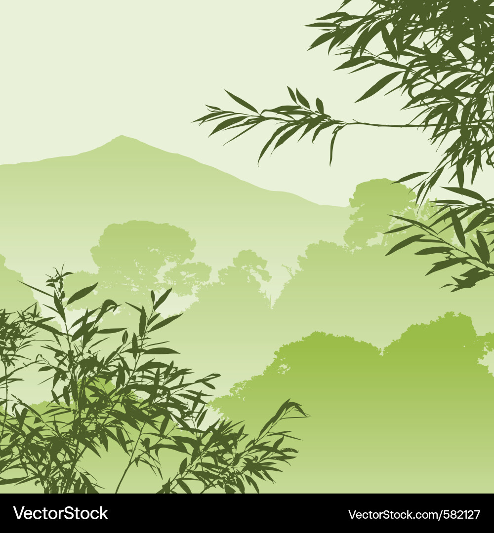 Green forest landscape Royalty Free Vector Image