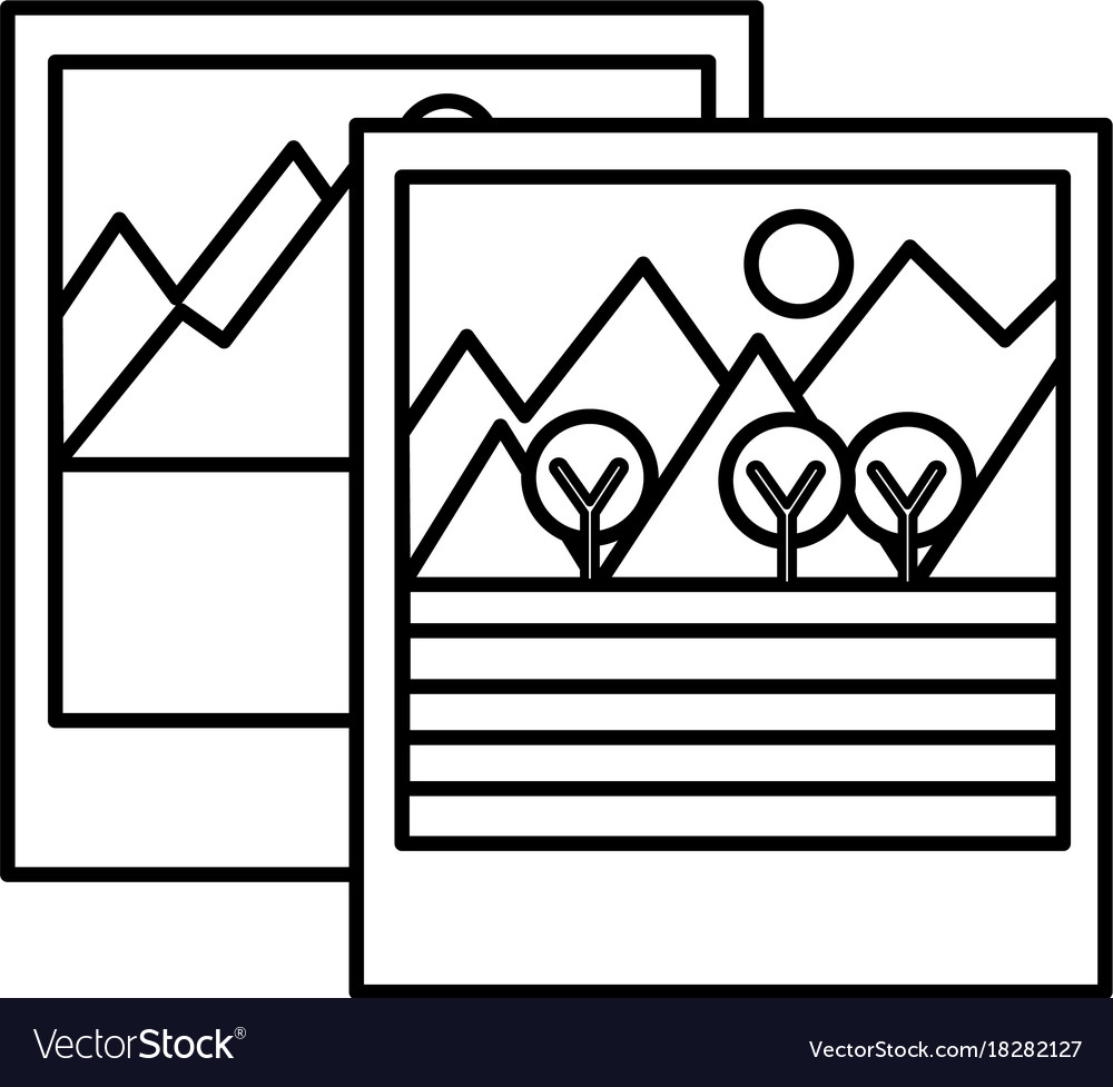 Landscape Snapshot Isolated Icon Royalty Free Vector Image Landscape Snapshot Isolated Icon Royalty Free Vector Image