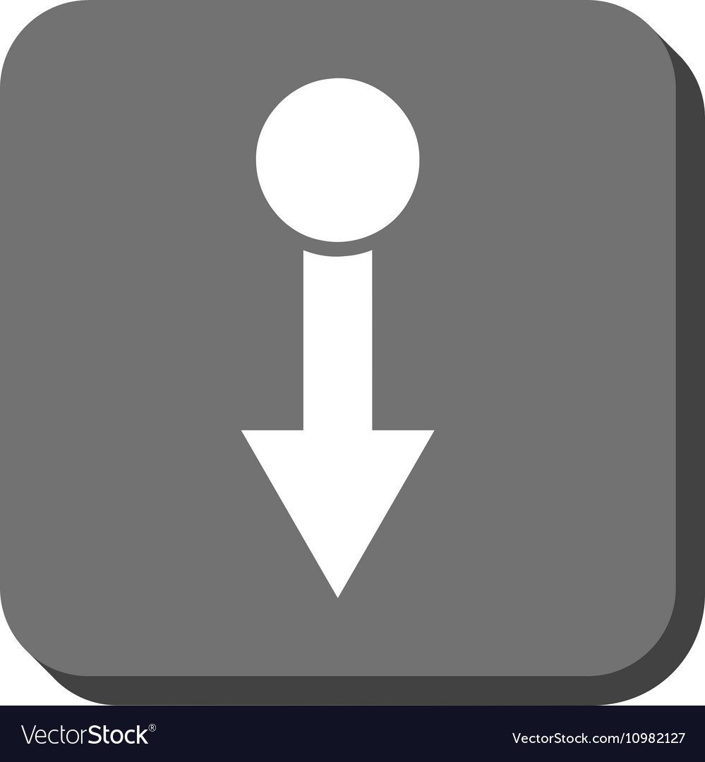 Pull down rounded square icon Royalty Free Vector Image