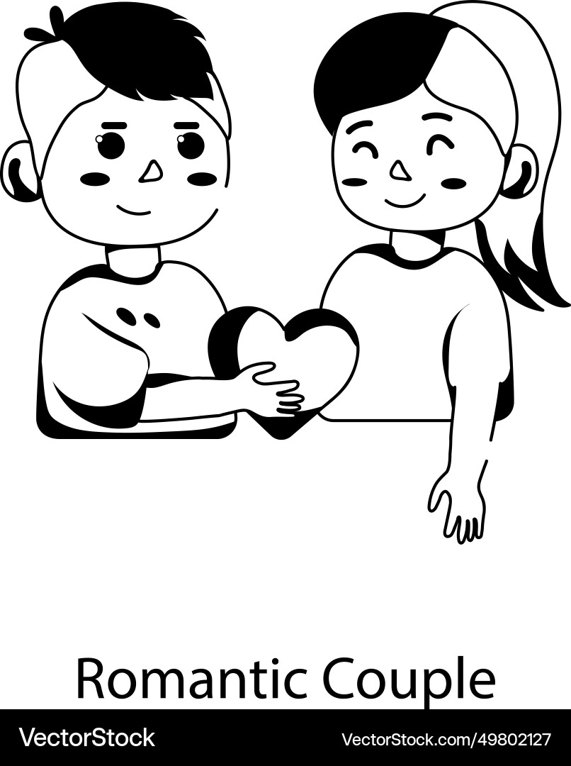 Romantic couple Royalty Free Vector Image - VectorStock