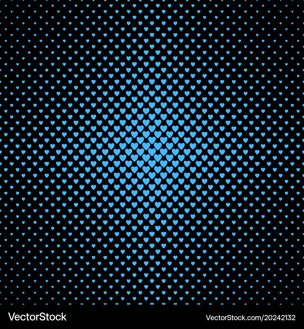 Abstract halftone heart background pattern - love Vector Image