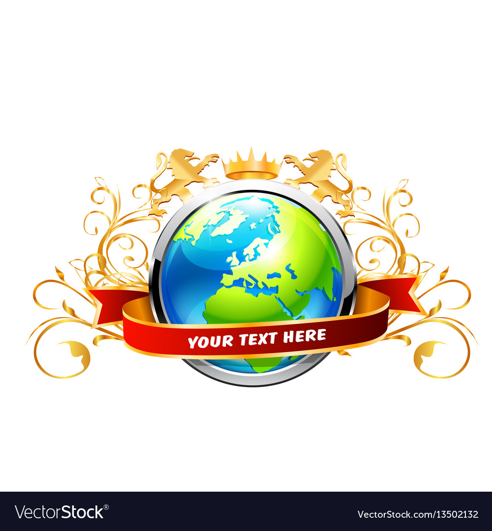 Globe With King Royalty Free Vector Image - Vectorstock