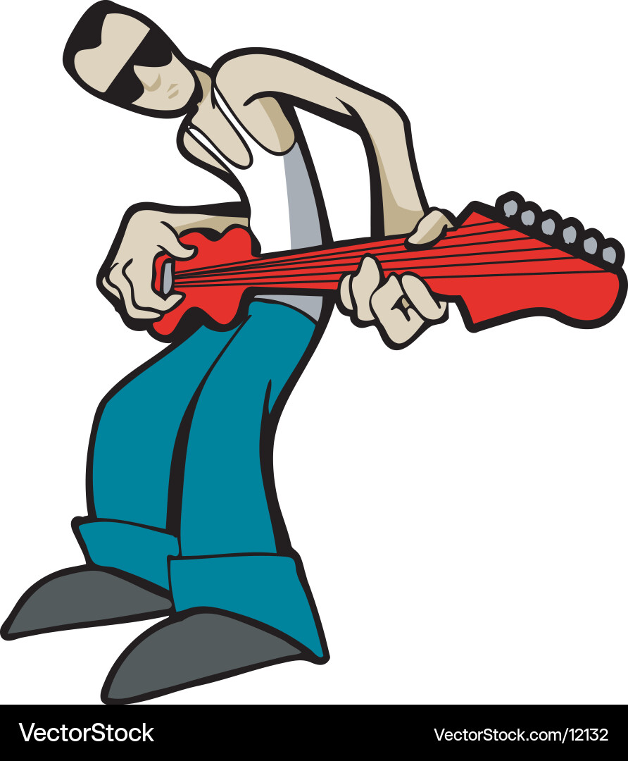 Guitar player Royalty Free Vector Image - VectorStock